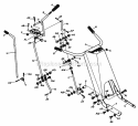 Handle & Control Diagram and Parts List for 2680B 400000001-499999999 - 1974 Lawn Boy Snow Blower